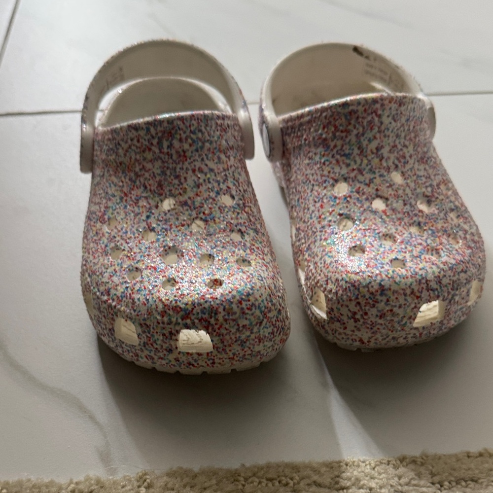 CROCS Kids Glitter Multicolor Clogs